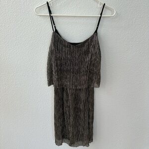 Metallic silver dress